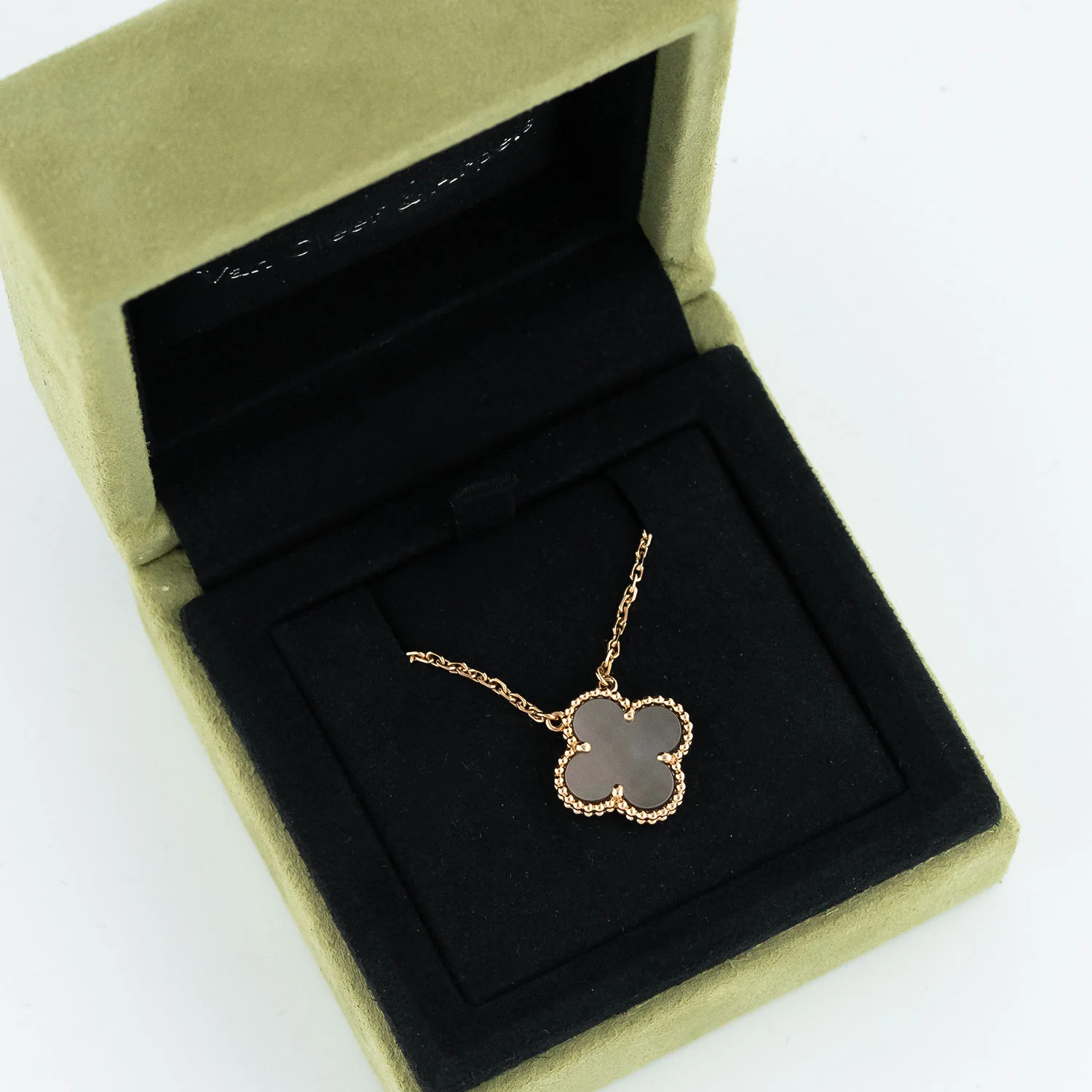 Vintage Alhambra Necklace Mother of Pearl - Image 6