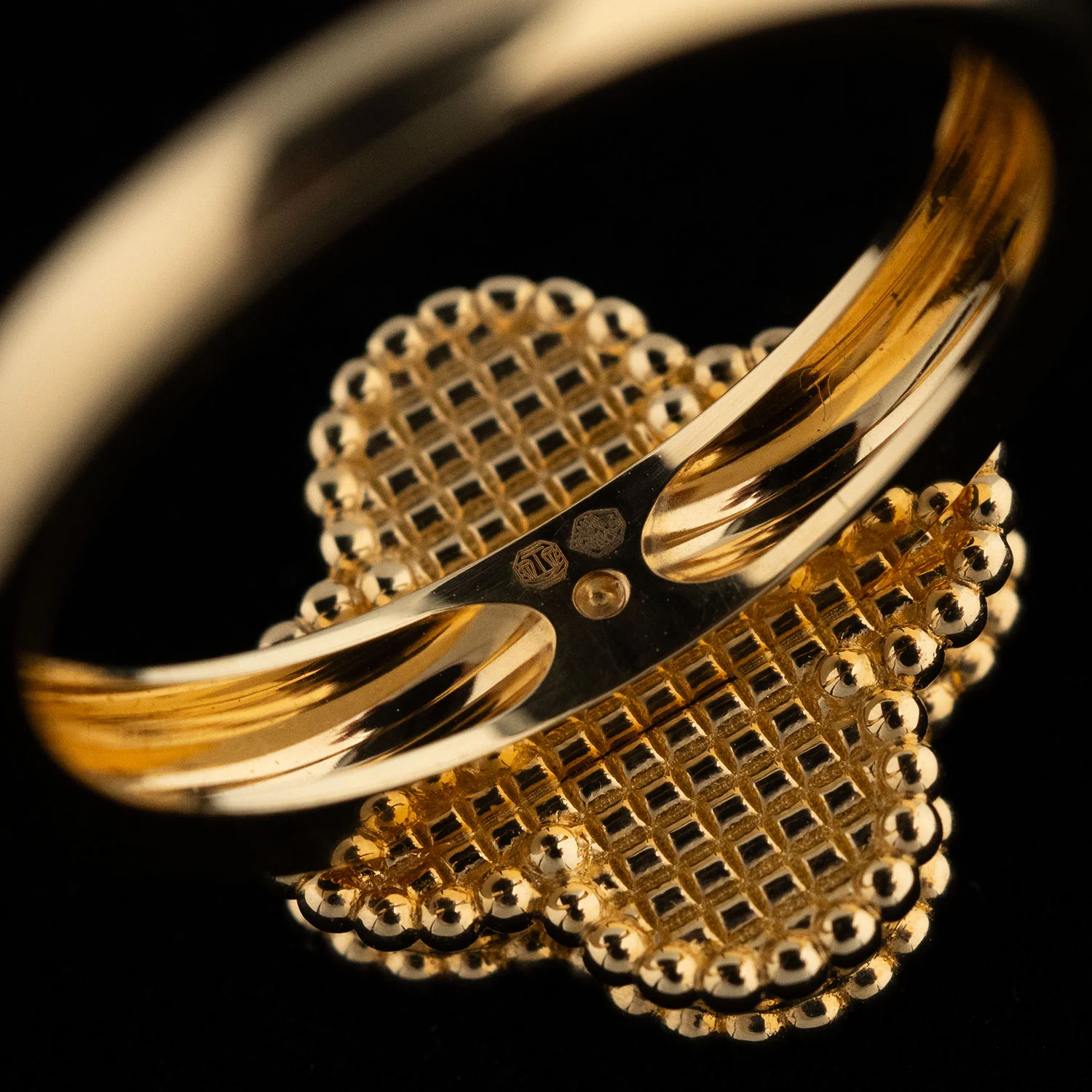 Vintage Alhambra Ring 1PD 56 750YG Onyx - Image 3