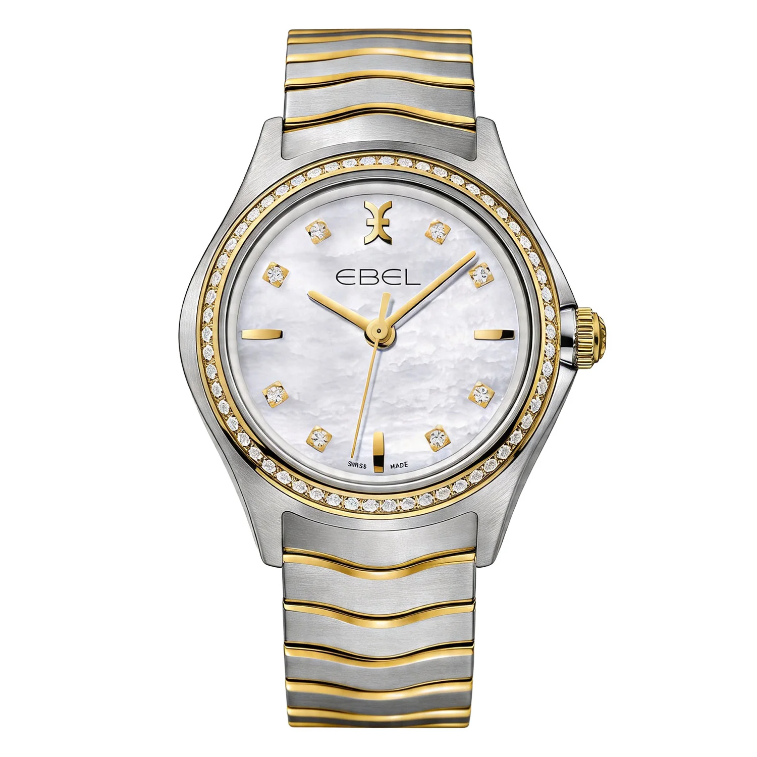 Wave 30 mm White Mother-Of-Pearl With Diamonds Unworn 2026 - 1216351